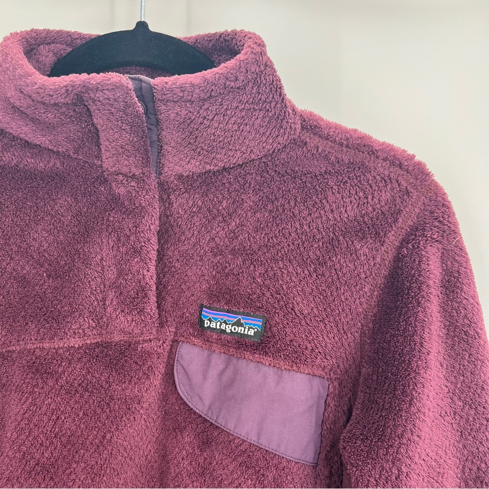 Patagonia Re-Tool Snap-T Purple Fleece Pullover Sweater Long Sleeve Small - Picture 4 of 8